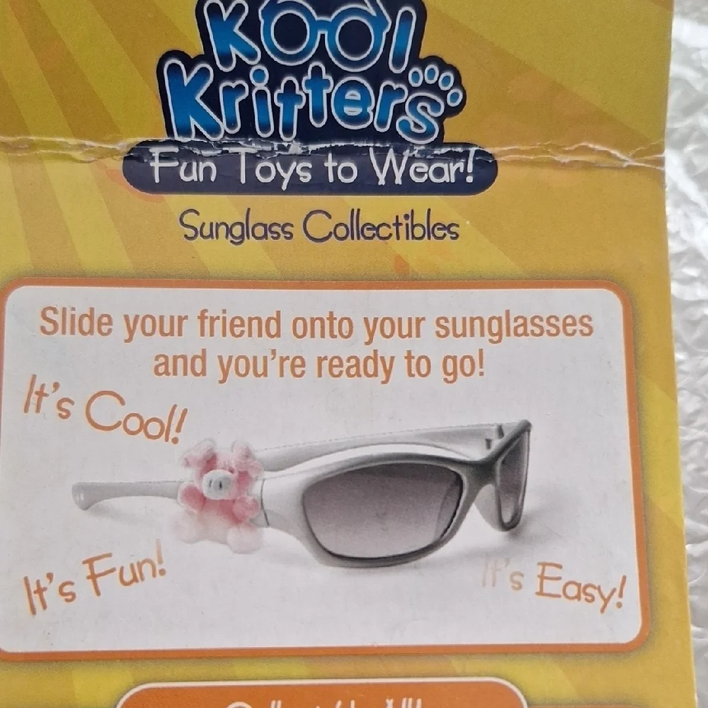 Kool Kritters Sunglass Plush Fun To Wear Toy Set Of Nine